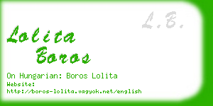 lolita boros business card